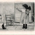 Fillette photographiant un bébé sur son pot<br />(CAP0101)