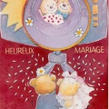 « Heureux mariage » ; oursons(CAP0160)