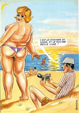 Grosse femme sur la plage(CAP0278)