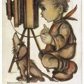 Enfant photographiant, avec un chien (Hummel)(CAP0527)
