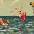 Plongeurs dans la mer; photographe sur un plongeoir<br />(CAP0599)