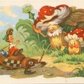 Carte humoristique avec champignons, enfant photographe...(CAP0690)
