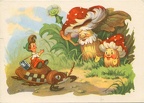 Carte humoristique avec champignons, enfant photographe...(CAP0690)