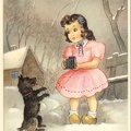 Fillette photographiant un chien<br />(CAP0932)