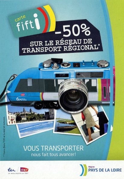 Carte Fifti, réseau de transport régional, Pays de Loire
CAP0962
-
Pub photo: -
Texte recto: ?
Texte verso: ?
Vue recto: ?
Date: -2010
Pays: France
Editeur / imprimeur: Nouvelle Vague
Type: ?
Fête: -
Dos: ?
Ecrite: ?; Timbre: ?; Date d'oblitération / lieu: ?
Forme: ?
Format: V: 106x151mm
Appareil présenté: ?
Référence: -
Commentaires:
CAP0962.jpg