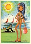 Pin-up sur la plage(CAP1182)