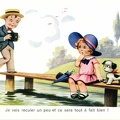 Humour : Enfants sur un banc<br />(CAP1268)