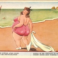 Grosse femme sur la plage(CAP1499)