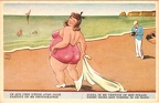 Grosse femme sur la plage(CAP1499)