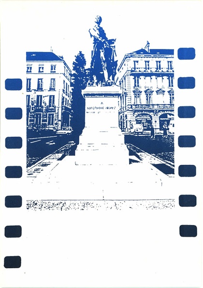 Statue de Niépce à Chalon, Claude Fagé
CAP1599
-
Texte recto : -
Texte verso :
« Série de 4 CP en hommage à Nicéphore Niépce »
« n° 3 : place du port Villiers ... »
Apperçu des travaux de Niépce.
Vue recto : photo de Claude Fagé
Date : 1987
Pays : France
Éditeur / imprimeur : Claude Fagé
Type : CPM
Dos : divisé
Écrite : non ; Timbre : -; Date d'oblitération / lieu : -
Forme : coins carrés
Format : 104 x 148 mm
Appareil présenté : -
Réf : -
Commentaires :
- Tirage limité à 500 expl. N° 389
CAP1599_01.jpg