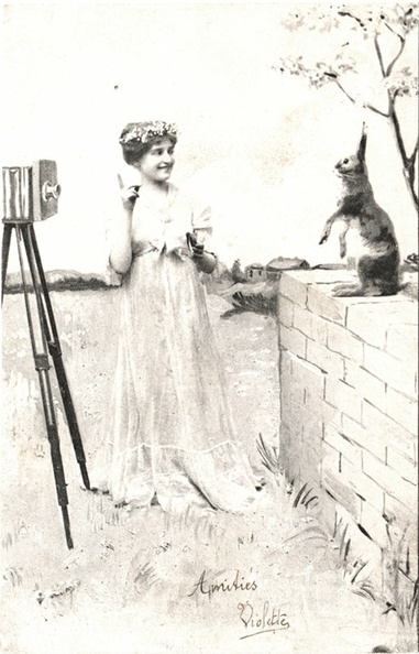 La photographe et le lapin(CAP1852)