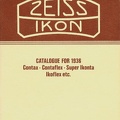 Catalogue (Zeiss Ikon) - 1936<br />(CAT0006)