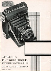 Extrait du catalogue (Zeiss Ikon) - 1933(CAT0024)