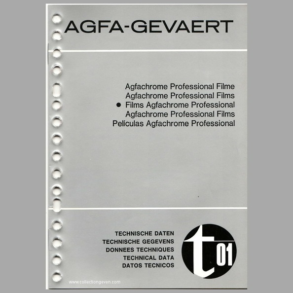Films Agfachrome Professional (AgfaGevaert) 1977(CAT0049
