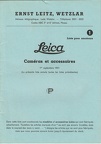 Caméras et accessoires Leica (Leitz) - 1951(CAT0261)