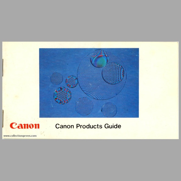Ce petit catalogue présente la production de Canon : appareils photographiques, objectifs, cameras 8 mm, accessoires.
Par rapport à la version du 11.1975, seuls les mentions « new lenses » ont été supprimées.
Marque : CANON
Date : 7 1976
Pays : JaponLangue : anglais
Référence : PUB. NO. D5077r - 0776N80
Format : 151 x 85 mmPoids : 37 g
Pages : 72
Table des matières : 35 mm single lens reflex cameras :
- Canon F-1, EF, FTb, TX.
- Canon FD series lenses.
- Accessories for Canon F-1 and other SLR cameras.
- Canon EX Auto.
35 mm popular cameras :
- Canonet G-III 17.
- Canonet 28, Datematic.
Pocket size cameras :
- Canon 110ED, 110E.
8 mm movie cameras :
- Canon Auto Zoom : 1014 Electronic, 814 Electronic, 512XL, 514XL, 310XL, 318M black.
- Canon Zoom DS-8.
8 mm cine projector :
- Canon cine projector S-400.
Time lapse programmer :
Accessories for 8 mm movie cameras :
Other accessories :
- Filters.
- Close-up lenses.
- Softmat lenses.
- Lens hoods and caps.
- Cases.
- Electronic flash units.
- Copying equipment.
- Accessories for copying equipment.
Binoculars :
Pages du catalogue : -
Commentaires : -
Liens web : -
N° inventaire : CAT0297
CAT0297.jpg