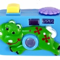 Appareil avec 8 vues d'animaux(appareil bleu, hippopotame vert)(GAD0725a)