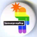 Badge : Lomography, personnage stylisé avec flash<br />(GAD0867)