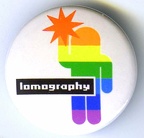 Badge : Lomography, personnage stylisé avec flash(GAD0867)