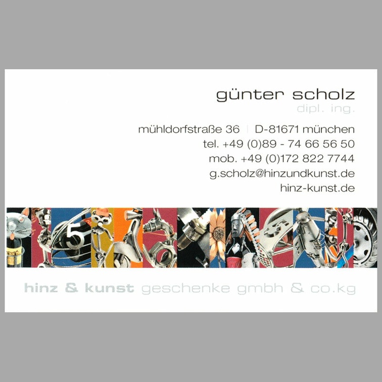 Carte de visite : Günter Scholz (Hinz & Kunst), Münich(GAD1542)