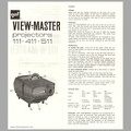 View-Master projecteurs 111, 411, 511<br />(MAN0090)