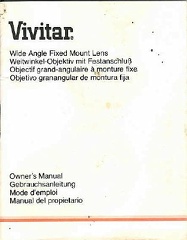 Objectif grand-angle (Vivitar)(MAN0111)