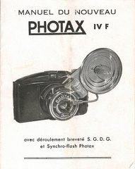 Notice : Photax IV F (MIOM)(MAN0124)