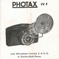 Notice : Photax IV F (MIOM)(MAN0124)
