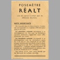 Notice : posemètre Réalt - 1952<br />(MAN0151)