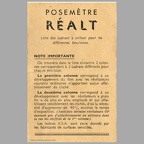 Notice : posemètre Réalt - 1952(MAN0151)