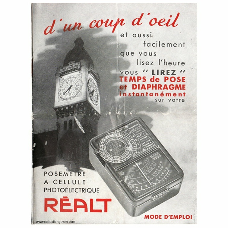 Notice : posemètre Réalt - 1950(MAN0152)