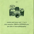 Alpa Reflex, modèles 4, 5, 7, Tuban et Extensan(MAN0267)