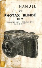 Notice : Photax blindé III V (MIOM)(MAN0301)