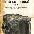 Notice : Photax blindé III V (MIOM)<br />(MAN0301)