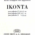 Notice : Ikonta (Zeiss Ikon)<br />(MAN0410)