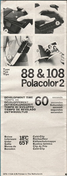 Polacolor 2 Type 88 & 108 (Polaroid) - 1976(MAN0507)