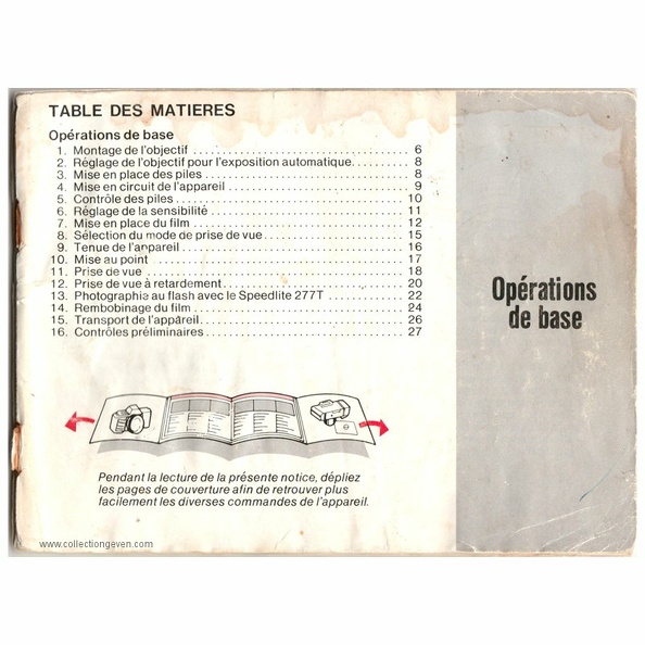 Notice d'utilisation en français du Canon T70.
Prix de vente : 8,00 € + port
État : Il manque les 4 premières et les 4 dernières pages (les couvertures et les photos de l'appareil avec la nomenclature).
Description : voir ici
N° inventaire : MAN0548_0a
MAN0548_0a.jpg