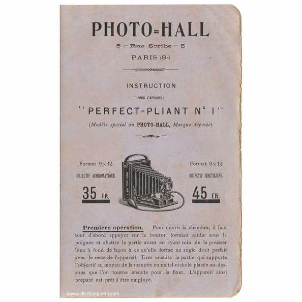 Perfect-Pliant N° 1 (Photo-Hall) - 1904(MAN0573)