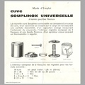 Cuve Souplinox Universelle (Prestinox)<br />(MAN0620)