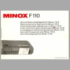 Notice : flash électronique F 110 (Minox) - 1976(MAN0636)