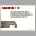 Notice : flash électronique F 110 (Minox) - 1976<br />(MAN0636)