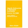 Zoom compact monobague-macro 1:4-5,6 / 70-210 mm<br />(MAN0659)