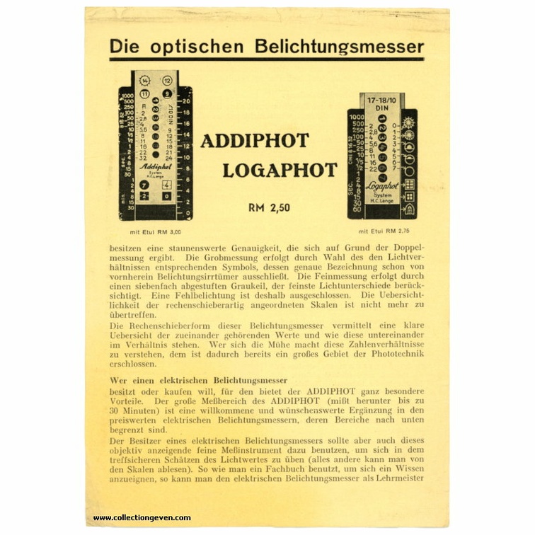 Notice : Addiphot, Logaphot (Lange)(MAN0756)