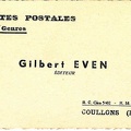 Carte de visite : Gilbert Even, Coullons<br />(NOT0009)