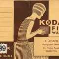 Pochette : Kodak Film wallet<br />(F. Adams, Brighton)<br />(NOT0278)