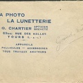 Carte de visite : G. Chartier, Tours<br />(NOT0457)