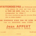 Buvard : Jean Appert, Amiens(NOT0511)