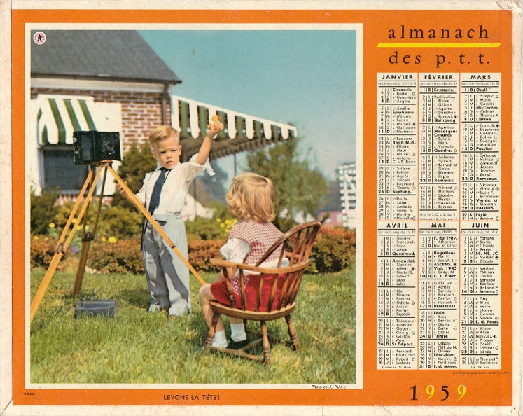 Calendrier PTT - 1959(NOT0553)