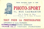 Carte de visite : Photo-Sport, Paris(NOT0584)