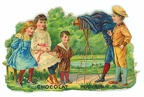 Chromo : 5 enfants (chocolat Poulain)(NOT0587)